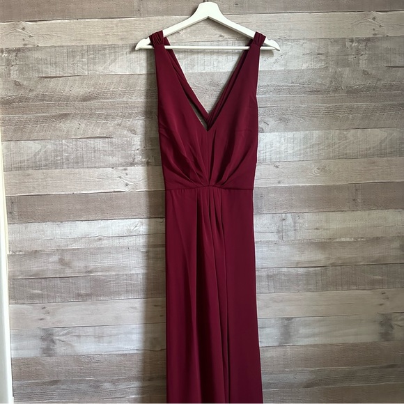 NWT Jenny Packham Womens Jewel Belt Chiffon A Line Gown V Neck Sleeveless - Picture 2 of 8